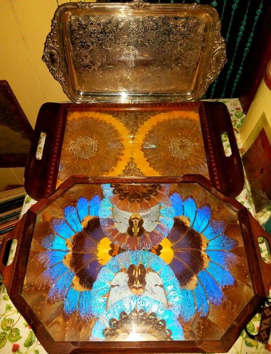 Gorgeous Antique Butterfly Wing Trays
Sheridan Silversmith Serving Tray
