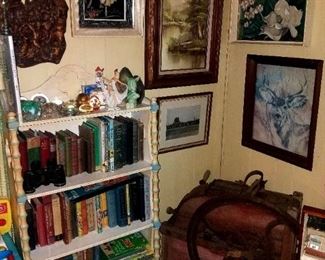 Books, Artwork, and a Beatiful Antique Corn-Shucker