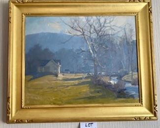 Lot 6001 $2,500.00 "Cows Coming Home" by listed artist John Phillip Osborne. Oil on Canvas with Gold Frame. We have two of Osborne's works for sale - his work is highly collectible. The owner paid over $5,000 for this piece, great size, this one will make an impact- 36" x 30"