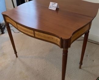 Lot 6005. $225.00. Drop Leaf Table, Perfect for Games, 36"w x 18.5" closed; 37" open, 28" tall, Terrific size that compacts when down.