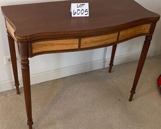 Lot 6005. $225.00. Drop Leaf Table, Perfect for Games, 36"w x 18.5" closed; 37" open, 28" tall, Terrific size that compacts when down.