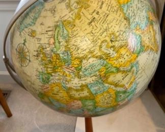 Lot 6006. $150.00. Beautiful Replogle 16" Diameter Globe World Classic Series - on a Stand, 36" Tall.