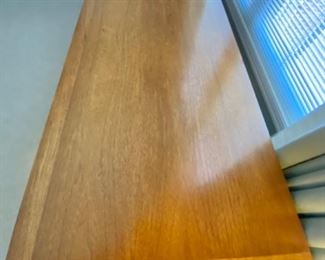 Lot 6021. $975.00. BUY THIS COOL BEDROOM SET! Vintage Century Furniture Bedroom Set, actual Mid-Century includes 9 Drawer Dresser (62"L x 19" d x 31" T), 5 Drawer High Boy, (44"t x 38"w x 19"d), 2-Side Night Tables, (22"w x 16"d x 23.5" t), 1 Mirror. There are two twin beds available, however, mattresses are old.