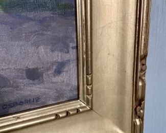 Lot 6022. $1,200.00. John Phillip Osborne "Coast of Maine". Original Oil Painting This is a larger piece: 36x30 framed. Hand-Carved 22k Gold Leaf Frame, and a stunning seascape by this talented Listed Artist.