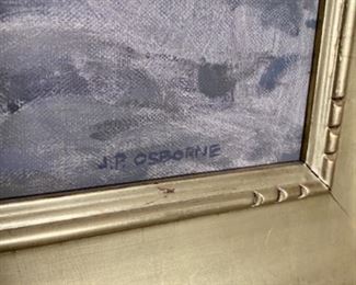 Lot 6022. $1,200.00. John Phillip Osborne "Coast of Maine". Original Oil Painting This is a larger piece: 36x30 framed. Hand-Carved 22k Gold Leaf Frame, and a stunning seascape by this talented Listed Artist.