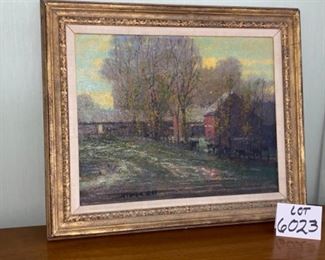 Lot 6023. $1,075.00. John Terelak, "After the Rain" 16x20" Oil on Canvas, Hand-Signed. Beautiful - look at the cool technique he uses if you zoom in on this.