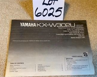 Lot 6025. $175.00 ( 0ver $360.00 if bought individually) 4 Tier Stereo Component Cabinet with Glass Doors ($110.00), 1988 Yamaha KX-W302U Double Cassette Deck (eBay 79.95 Sold Price) 1990 Yamaha RX-530 Natural Sound Stereo Receiver ($72.00 eBay Sold Price), Sony 5-Disc Player CDP-C545 ($75.00 eBay Sold Price), Pair of Boston A70 Speakers with Stands. ($30.00 eBay Sold Price)