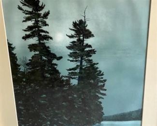 Lot 6029. $3,000.00. Original Watercolor by Allen Blagden entitled "Winter Moon" 30x 37.5"t. with an i.d. tag on back. The owner paid $6,000 for this beauty. 29x22"