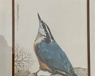 Lot 6030. $495.00. Richard Mueller's Colored Pencil Original of a Red-Breasted Nuthatch 13..5 x 11.5". Mueller does nearly all his work in colored pencils - pretty amazing, isn't it?