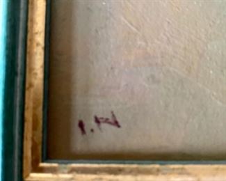 Lot 6033. $82.00 Set of 2 Framed Animals - original oils on canvas of ox and sheep. 7.5" x 6.5" l love these eclectic little farm animal paintings!