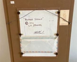 Lot 6042. $550.00. "Hushed Silence" 1990 by Lee Stroncek, a renowned nature artist. He was featured on the 1987 LL Bean catalog cover! 19"w x 16"h