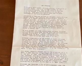 Lot 6042. $550.00. "Hushed Silence" 1990 by Lee Stroncek, a renowned nature artist. He was featured on the 1987 LL Bean catalog cover! 19"w x 16"h
