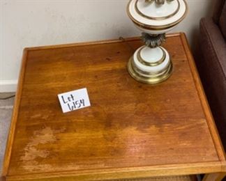 Lot 6154. $60.00. The second Century End Table needs a little more love on the top, but nothing major. Good Bones! Matches the Century bedroom set and Lot 6050. 28"x24"x19"t