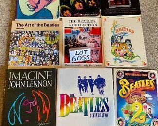 Lot 6055. $65.00 Nine Books on the Fab 4 - 2 are hard cover and coffee table books, the other substantial lyric and other Beatle books - all 9 are great.