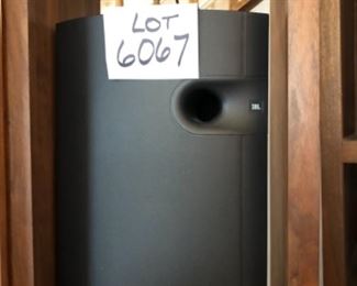 Lot 6067 $65.00. Two JBL Music 1 Pair of Subwoofer Speakers, 16" H x 10" W; serial #060889