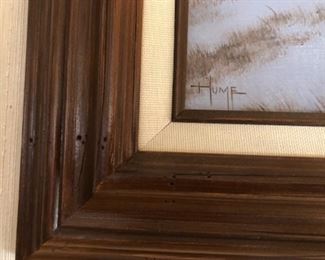 Lot 6069. $200.00. Bruce A. Hume (1933-2002) Original Oil Painting of a Pheasant in Flight, in Pittsboro, Indiana, 18.5" x 22.5. Prize-winning artist, Bruce displayed his art at art fairs and exhibitions in Indiana and Central Illinois