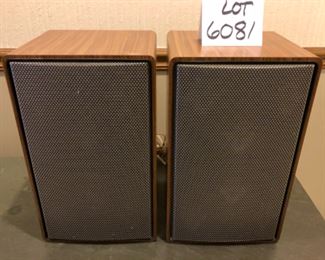 Lot 6081. $150.00. Grundig pair of Hi Fi Box 500. Made in Germany 15" x 9" wide x 8" deep