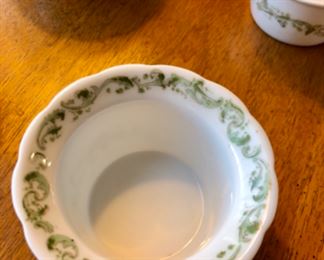 Lot 6087. $40.00. Six Limoges Custard Cups 3-3/4" Diameter, 1.5" tall Made in Austria