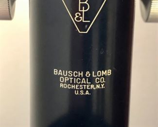 Lot 6094. $150.00. Vintage Bausch & Lomb Optical Co, Rochester, NY Microscope, in hand-crafted wood carry box. XD8493, 16033-433 Microscope 13"t x 7"w x 8" deep