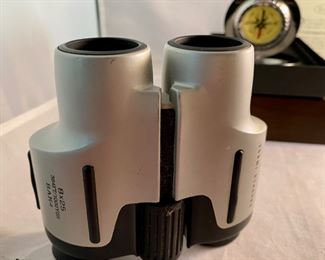 Lot 6107. $40.00. Dalvey "Scotland" Pocket Compass Monogramed Classic Oak leaf AK and Sharper Image 8x25-BAK 4 Compass Binoculars