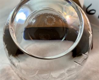 Lot 6111 $150.00. William Yeoward 4.5" x 2.75 H Signed Fern Pattern Candy Dish Retails at Scully and Scully for $325.00