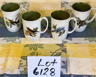 Lot 6128. $20.00. Four Neiman Marcus Fitz & Floyd "Wild Birds" 12 oz mugs.