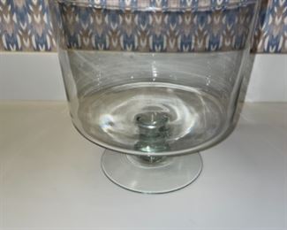 Lot 6131. $25.00. Trifle Bowl with 10 vintage Pyrex scalloped edge "Prep bowls". Love these little prep bowls - you'll be cooking just like you are on TV!