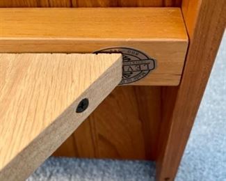 Lot 6142. $95.00 Adjustable Bedside/Work reading Station. Made in Denmark. The homeowners rigged it so it was a little more stable. This would be a great workstation.