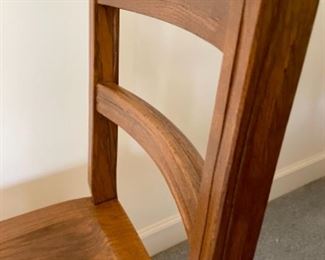 Lot 6145. $40.00 Sturdy wood side/desk chair.