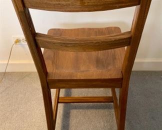 Lot 6145. $40.00 Sturdy wood side/desk chair.