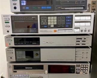 Lot 6150. $500.00. Complete Vintage Sony Component System. Sony Turn Table PS-FL1. Sony Betamax BL2710. TV Tuner VTX-1000R. TV Sound Adapter MLV100. Sony Stereo Receiver STR-VX750. Sony Stereo Cassette Deck TC-V7. Sony SS-X10A Speaker. and remote controls. (We do have the Sony Trinitron TV as well!)