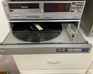 Lot 6150. $500.00. Complete Vintage Sony Component System. Sony Turn Table PS-FL1. Sony Betamax BL2710. TV Tuner VTX-1000R. TV Sound Adapter MLV100. Sony Stereo Receiver STR-VX750. Sony Stereo Cassette Deck TC-V7. Sony SS-X10A Speaker. and remote controls. (We do have the Sony Trinitron TV as well!)