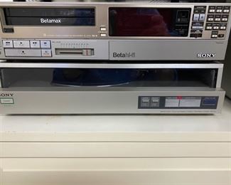 Lot 6150. $500.00. Complete Vintage Sony Component System. Sony Turn Table PS-FL1. Sony Betamax BL2710. TV Tuner VTX-1000R. TV Sound Adapter MLV100. Sony Stereo Receiver STR-VX750. Sony Stereo Cassette Deck TC-V7. Sony SS-X10A Speaker. and remote controls. (We do have the Sony Trinitron TV as well!)