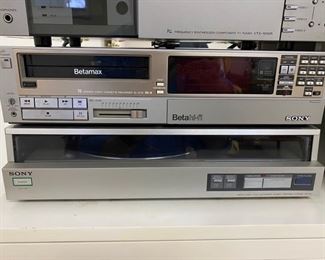 Lot 6150. $500.00. Complete Vintage Sony Component System. Sony Turn Table PS-FL1. Sony Betamax BL2710. TV Tuner VTX-1000R. TV Sound Adapter MLV100. Sony Stereo Receiver STR-VX750. Sony Stereo Cassette Deck TC-V7. Sony SS-X10A Speaker. and remote controls. (We do have the Sony Trinitron TV as well!)