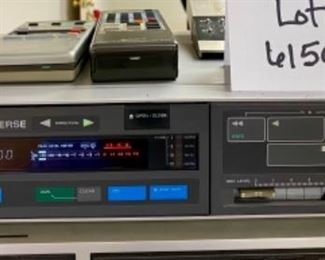 Lot 6150. Vintage Sony Component System. Sony Turn Table PS-FL1. Sony Betamax BL2710. TV Tuner VTX-1000R. TV Sound Adapter MLV100. Sony Stereo Receiver STR-VX750. Sony Stereo Cassette Deck TC-V7. Sony SS-X10A Speaker. and remote controls. (We do have the Sony Trinitron TV as well!)