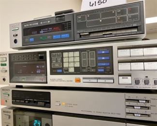 Lot 6150. $500.00. Complete Vintage Sony Component System. Sony Turn Table PS-FL1. Sony Betamax BL2710. TV Tuner VTX-1000R. TV Sound Adapter MLV100. Sony Stereo Receiver STR-VX750. Sony Stereo Cassette Deck TC-V7. Sony SS-X10A Speaker. and remote controls. (We do have the Sony Trinitron TV as well!)