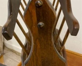 Lot 6155. $50.00. Two Tiered Magazine Rack in Farmhouse Style