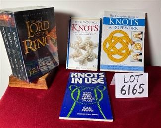 Lot 6165. $30.00. Some Good Reading. 3 Volume Trilogy, New and Sealed box. "Lord of the Rings", The Handbook of Knots by Des Pawson, "Knots in Use" by Colin Jerman, the Complete Book of Knots and Rope work by Eric Fry. Everything you will ever need to know about knots and how to tie them!!