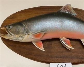 Lot 6181 $125.00. Awesome Wild Salmon Taxidermy. Originally caught in Alaska, 1982 (see pic) 22" Long When Taxidermy was really taxidermy! Think of the fish stories you could have with this!