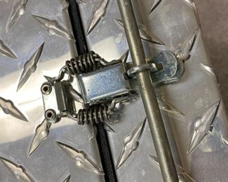 Lot 6179 $125.00. Chrome Metal (Stoneguard) Double Rifle Case with 2 New Locks in Package. 38" L x 5" D x 14.5" H