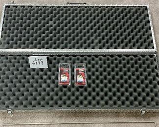 Lot 6179 $125.00. Chrome Metal (Stoneguard) Double Rifle Case with 2 New Locks in Package. 38" L x 5" D x 14.5" H