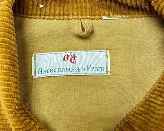 Lot 6178. $50.00. Vintage Abercrombie and Fitch Hunting Rain Coat c. 1961. plus Leather Ammo Belt Size L. Not your kids Abercrombie & Fitch ;-)