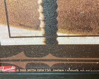 Lot 6175. $25.00. Led Zeppelin Framed Sepia Print Featuring all Band Members and the Led Zeppelin Plane. 36" W x 24" H