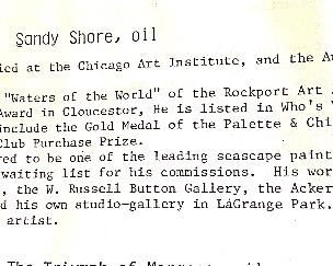Lot 6000 Charles Vickery Original Oil "Sandy Shore" Donated to the Union League Art Auction by the artist.