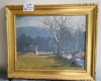 Lot 6001 $2,500.00 "Cows Coming Home" by listed artist John Phillip Osborne. Oil on Canvas with Gold Frame. We have two of Osborne's works for sale - his work is highly collectible. The owner paid over $5,000 for this piece, great size, this one will make an impact- 36" x 30"