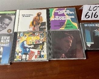 Lot 6167. $22.00. 8 CDs, Bud Powell in Paris, Dave McKenna Solo Piano, Andre Previn & Thomas Stevens, Ron Johnson- Remembering Tomorrow, Duke Ellington (2 cd set) Live at the Blue Note, Steve Allen- Plays Jazz Tonight, Art Tatum- I got rhythm