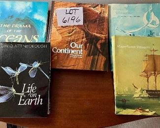 Lot 6196. $45.00. Life on Earth- David Attenborough, Our Continent, Magnificent Voyagers, Drama the Oceans, Winslow Homer Watercolors