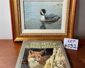 Lot 6032. $8,400.00 FIRM or best offer. Robert Bateman, born in 1930 Original oil on board "Great Crested Grebe (1983)". 9" x 12"w, signed and dated in the lower right. This is just a STUNNING oil painting. Purchased 2007 from Coeur d'Alene Art Auction in Idaho. Also included is an Art of Robert Bateman Book.