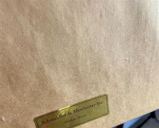 Lot 6140. $150.00. Ornate paper or parchment artwork with gold details. This is well framed and I am sure the homeowners paid a premium for it!