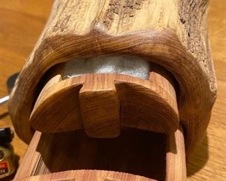 Lot 6205. $30.00 Daiwa Fishing Rod and Reel and a nifty 2-drawer jewelry box made from a piece of driftwood. Includes a teeny tiny Ram carved out of wood also. See Pics!